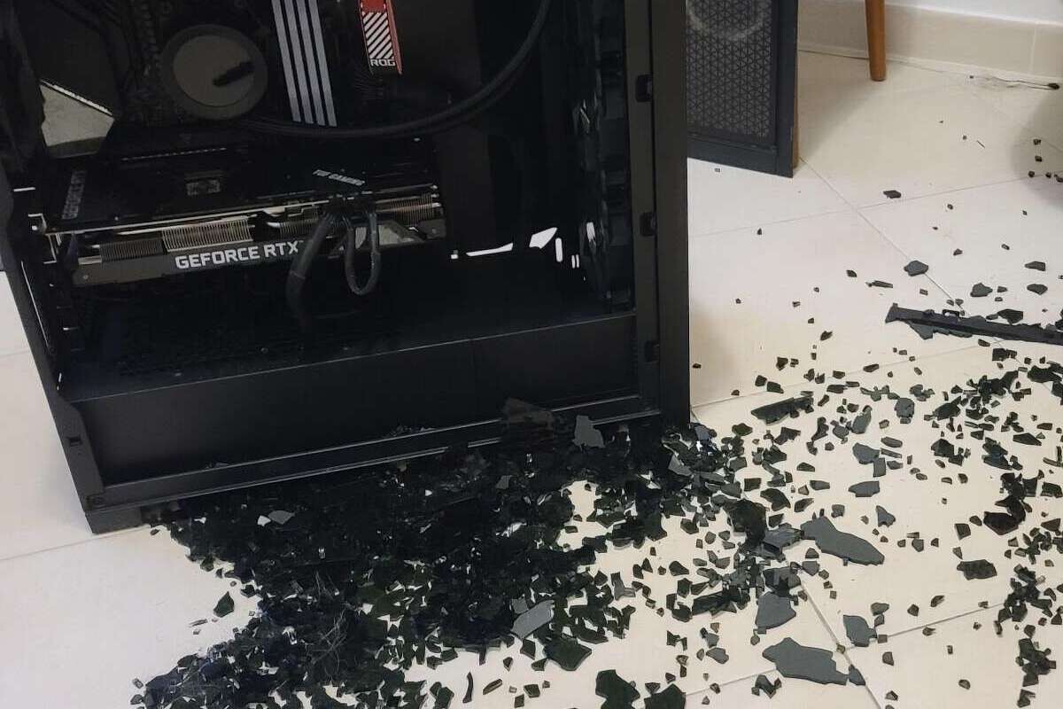 El cristal templado del PC se ha roto